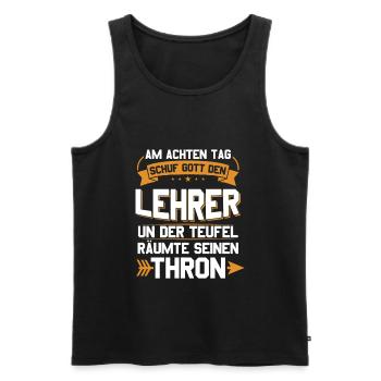 Lehrer - Männer Premium Bio Tank Top - Schwarz - Vorne - Michal (187cm)