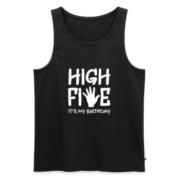 5. Geburtstag - Männer Premium Bio Tank Top - Schwarz - Vorne - AI Model Male 178 light (178cm)