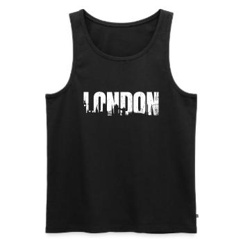 Londres - Débardeur bio Premium Homme - noir - Devant - Michal (187cm)