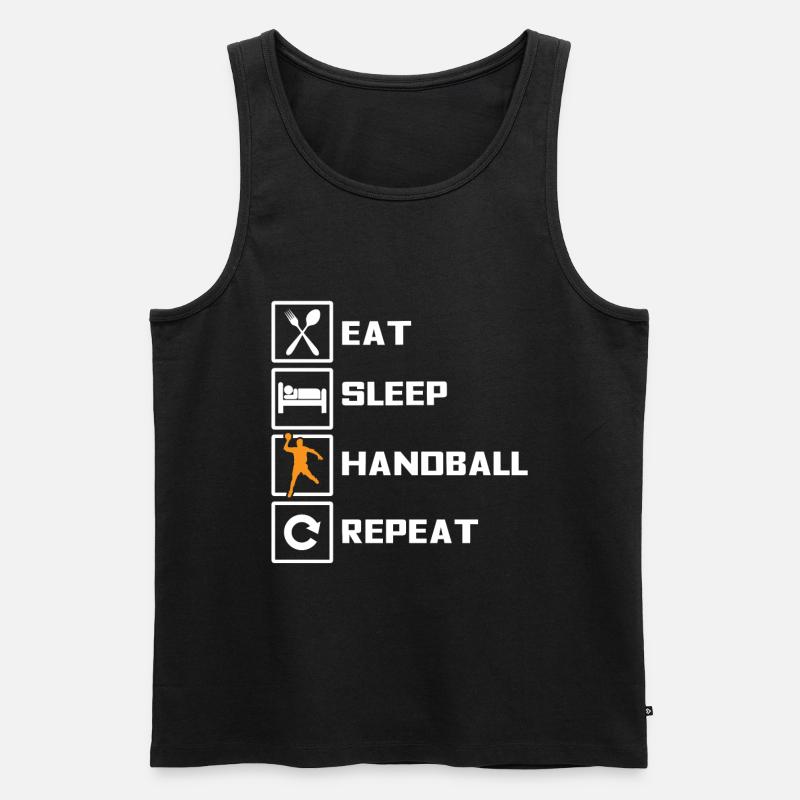 Handball - Männer Premium Bio Tank Top - Schwarz