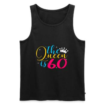 60ème anniversaire - Débardeur bio Premium Homme - noir - Devant - Michal (187cm)