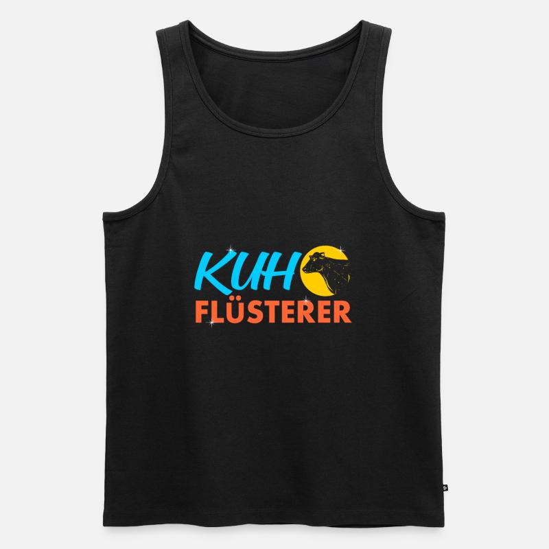 Kuh Kühe - Männer Premium Bio Tank Top - Schwarz