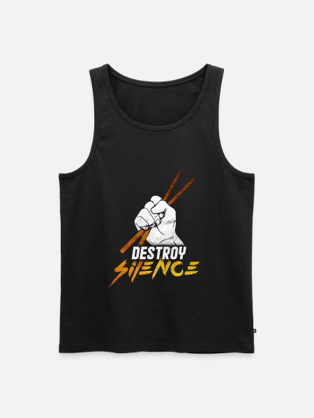 Drums - Men's Premium Organic Tank Top - black