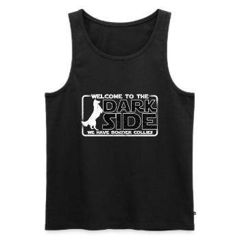 Border Collie - Männer Premium Bio Tank Top - Schwarz - Vorne - AI Model Male 178 light (178cm)
