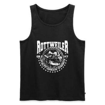 Rottweiler - Männer Premium Bio Tank Top - Schwarz - Vorne - Michal (187cm)
