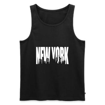 New York - Männer Premium Bio Tank Top - Schwarz - Vorne - Michal (187cm)