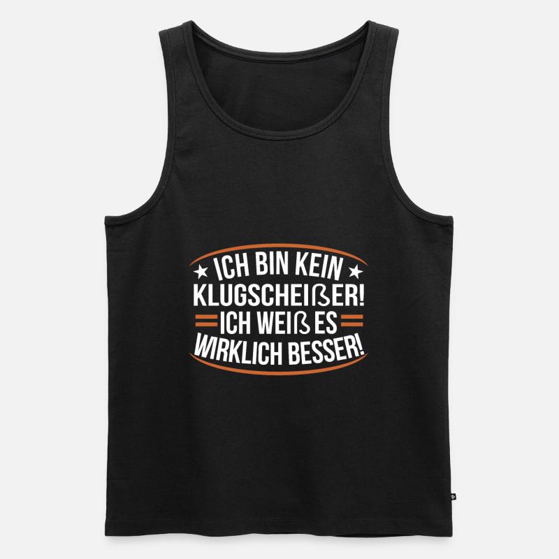 lustiger Spruch - Männer Premium Bio Tank Top - Schwarz