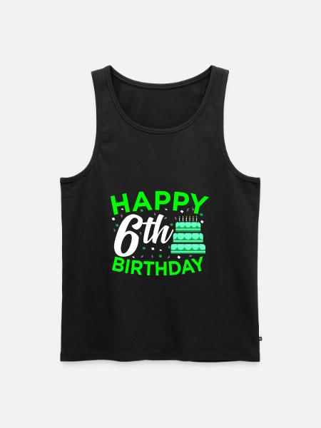 6th birthday - Men's Premium Organic Tank Top - black