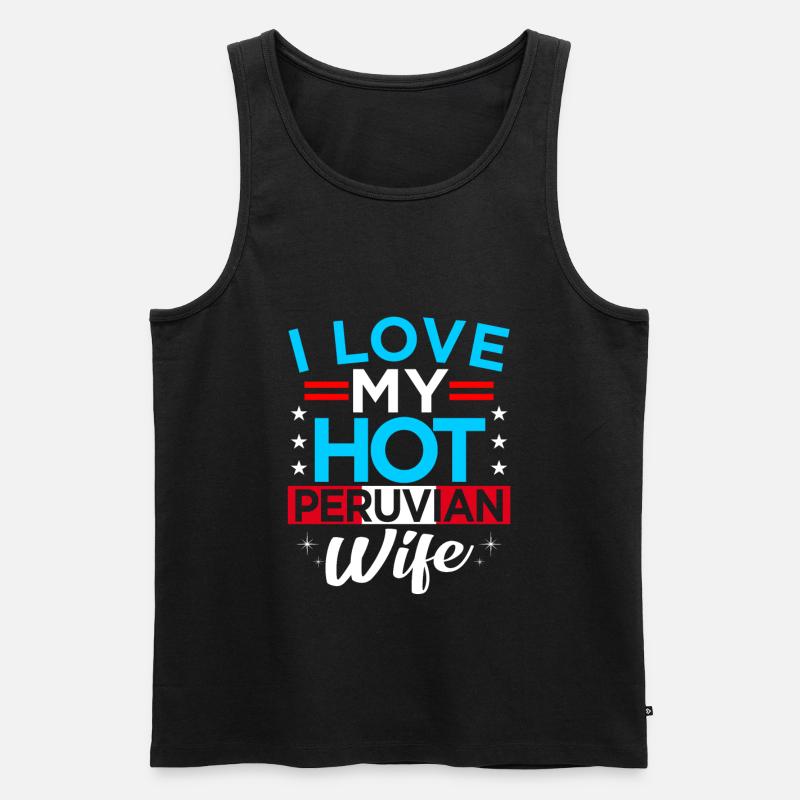 Peru - Männer Premium Bio Tank Top - Schwarz
