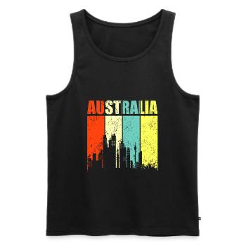 Australie - Débardeur bio Premium Homme - noir - Devant - Michal (187cm)