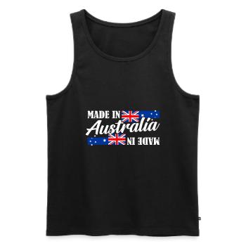 Australien - Männer Premium Bio Tank Top - Schwarz - Vorne - AI Model Male 178 light (178cm)