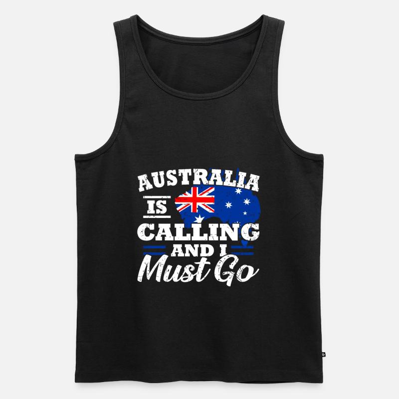 Australien - Männer Premium Bio Tank Top - Schwarz