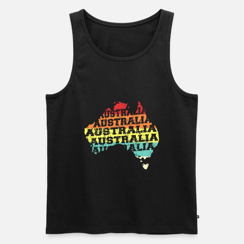 Australien - Männer Premium Bio Tank Top - Schwarz