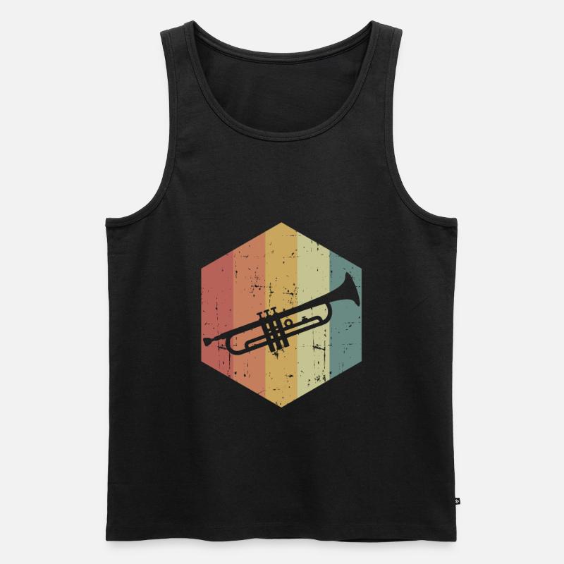 Trompete - Männer Premium Bio Tank Top - Schwarz