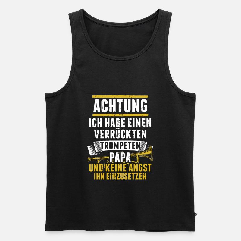 Trompete - Männer Premium Bio Tank Top - Schwarz