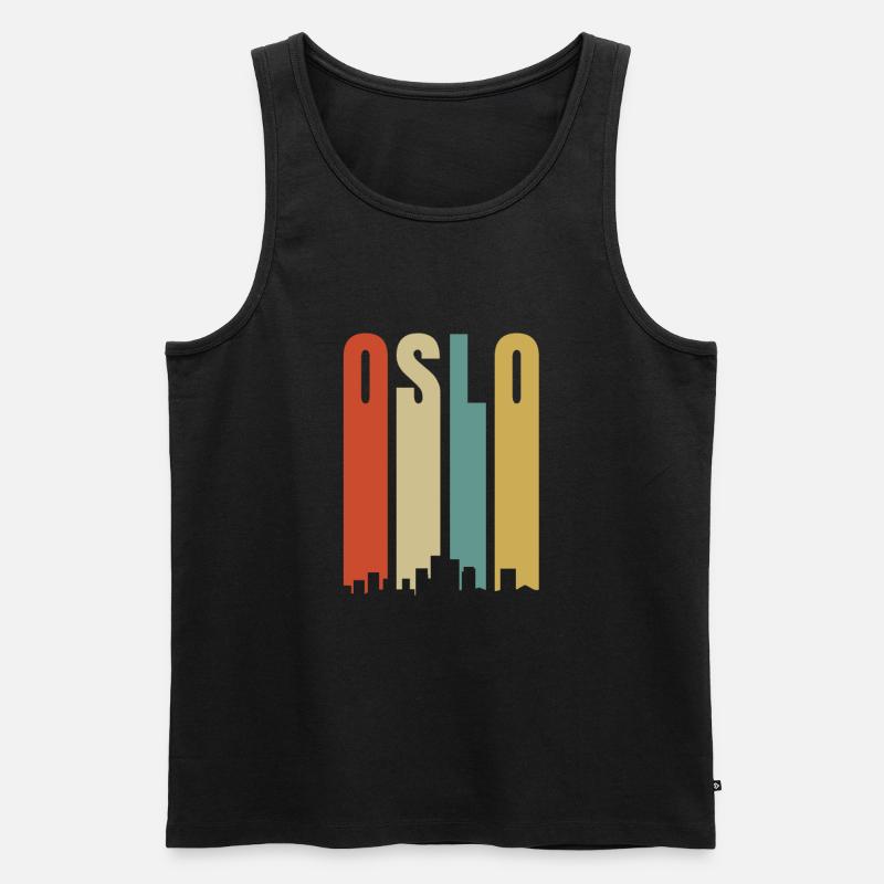 Oslo - Männer Premium Bio Tank Top - Schwarz