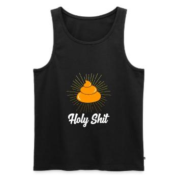 Scheiße Doof Dumm Dumme Welt Lustiger Spruch Dumme - Männer Premium Bio Tank Top - Schwarz - Vorne - AI Model Male 178 light (178cm)
