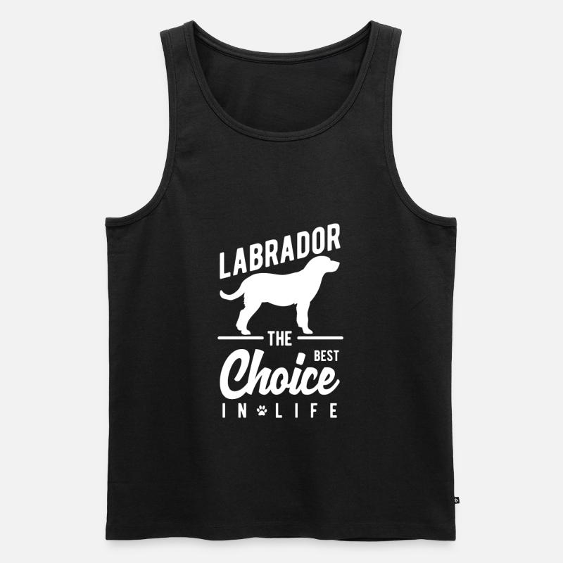 Labrador - Männer Premium Bio Tank Top - Schwarz