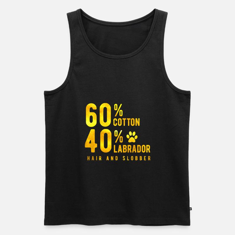 Labrador - Männer Premium Bio Tank Top - Schwarz