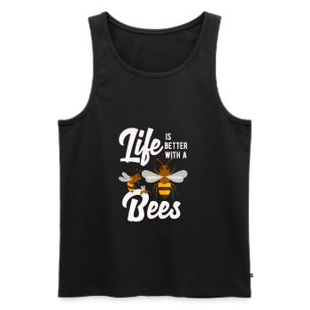 Imker - Männer Premium Bio Tank Top - Schwarz - Vorne - Michal (187cm)