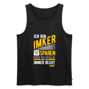 Imker - Männer Premium Bio Tank Top - Schwarz - Vorne - Michal (187cm)