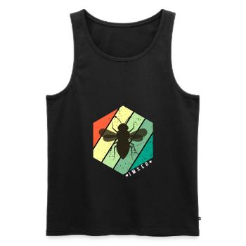 Imker - Männer Premium Bio Tank Top - Schwarz - Vorne - AI Model Male 178 light (178cm)