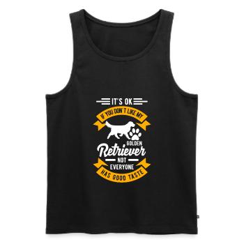 Golden retrievers - Débardeur bio Premium Homme - noir - Devant - Michal (187cm)