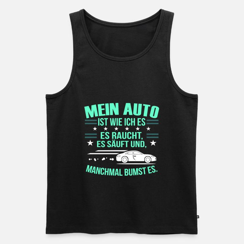 Auto - Männer Premium Bio Tank Top - Schwarz