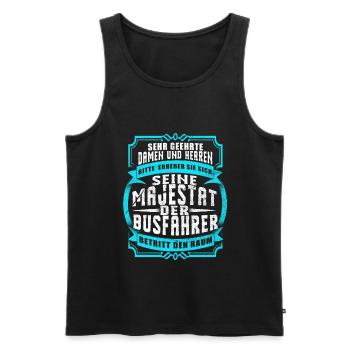 Busfahrer - Männer Premium Bio Tank Top - Schwarz - Vorne - Michal (187cm)
