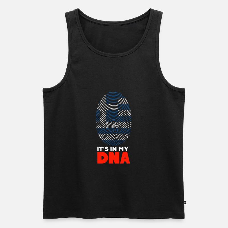 Griechenland - Männer Premium Bio Tank Top - Schwarz