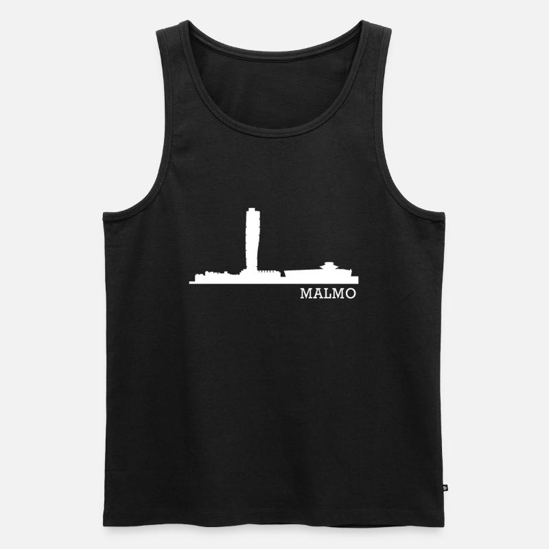 Malmö - Männer Premium Bio Tank Top - Schwarz