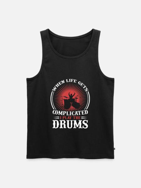 Drummer drummer drummer gift - Men's Premium Organic Tank Top - black