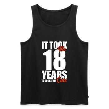 18th birthday - Men's Premium Organic Tank Top - black - Front - Michal (187cm)