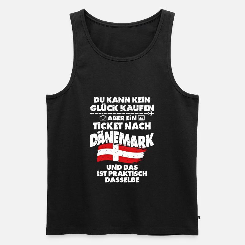 Dänemark - Männer Premium Bio Tank Top - Schwarz