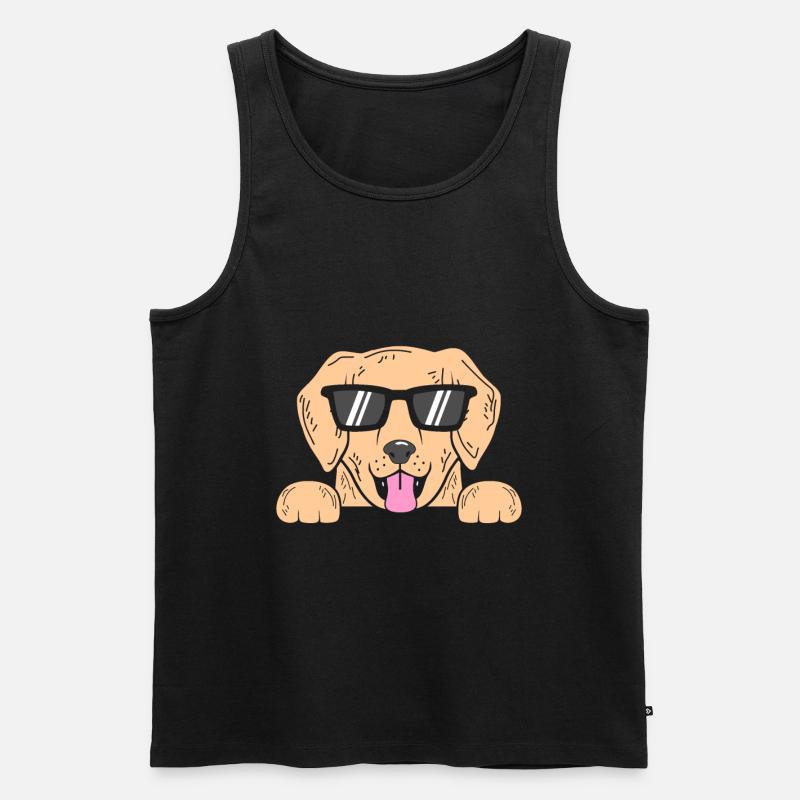 Labrador - Männer Premium Bio Tank Top - Schwarz