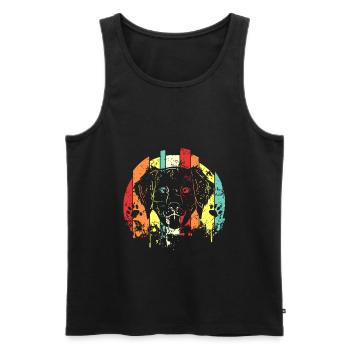 Golden retrievers - Débardeur bio Premium Homme - noir - Devant - Michal (187cm)