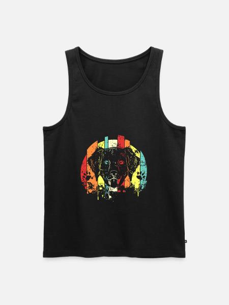 Golden retriever - Men's Premium Organic Tank Top - black