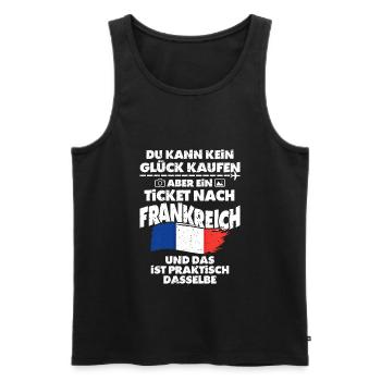 Frankreich - Männer Premium Bio Tank Top - Schwarz - Vorne - AI Model Male 178 light (178cm)