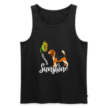 Beagle - Männer Premium Bio Tank Top - Schwarz - Vorne - AI Model Male 178 light (178cm)