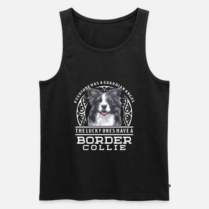 Border Collie - Männer Premium Bio Tank Top - Schwarz