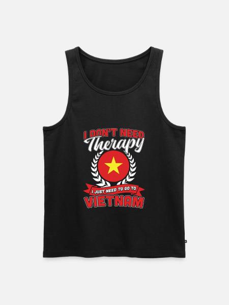 Vietnam - Männer Premium Bio Tank Top - Schwarz