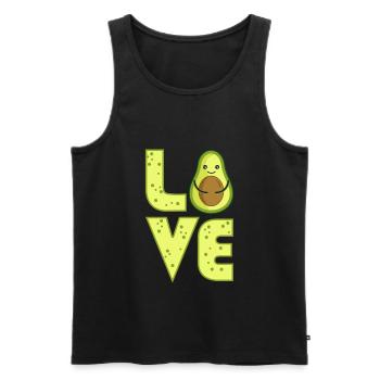 Avocado - Männer Premium Bio Tank Top - Schwarz - Vorne - Michal (187cm)