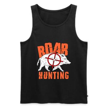Wildschwein - Männer Premium Bio Tank Top - Schwarz - Vorne - Michal (187cm)