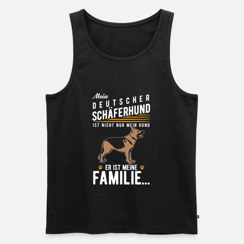 Deutscher Schäferhund - Männer Premium Bio Tank Top - Schwarz