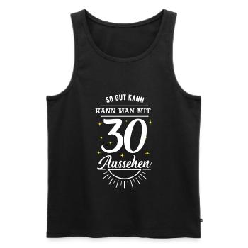 30. Geburtstag - Männer Premium Bio Tank Top - Schwarz - Vorne - Michal (187cm)