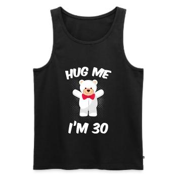 30th birthday - Men's Premium Organic Tank Top - black - Front - AI Model Male 178 light (178cm)
