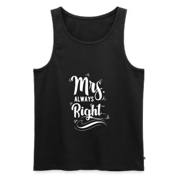 Mr. And Mrs. Mr & Mrs. Gift Girlfriend Friend Eh - Men's Premium Organic Tank Top - black - Front - AI Model Male 178 light (178cm)