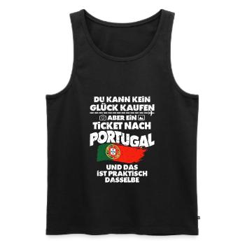 Portugal - Männer Premium Bio Tank Top - Schwarz - Vorne - Michal (187cm)