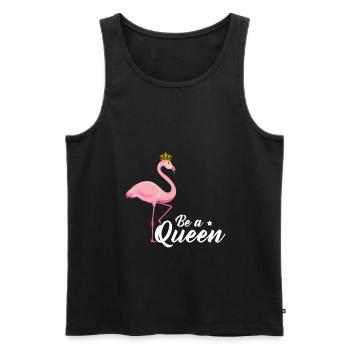 Cadeau d'été Flamingo - Débardeur bio Premium Homme - noir - Devant - Michal (187cm)