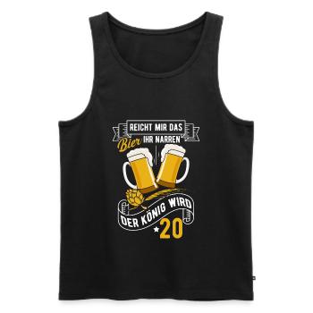 20. Geburtstag - Männer Premium Bio Tank Top - Schwarz - Vorne - AI Model Male 178 light (178cm)